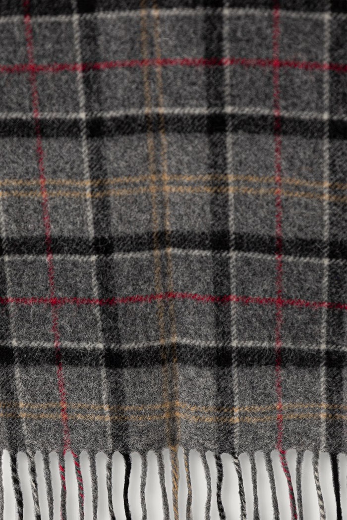 Barbour szalik wełniany USC0001 szary AA00