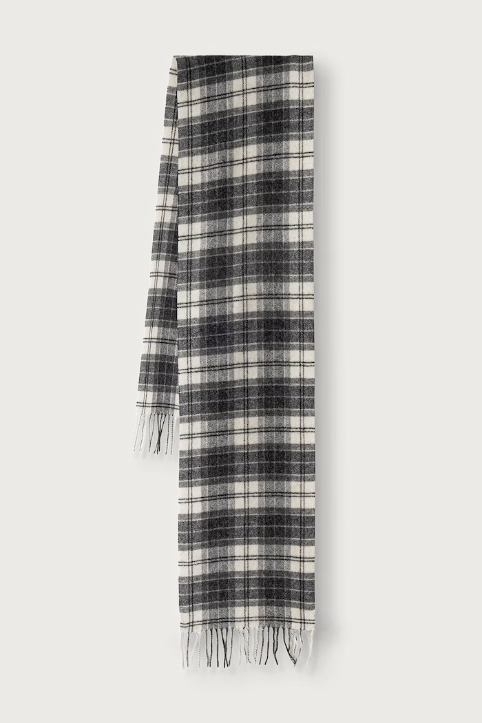 Barbour szalik wełniany szary USC0001