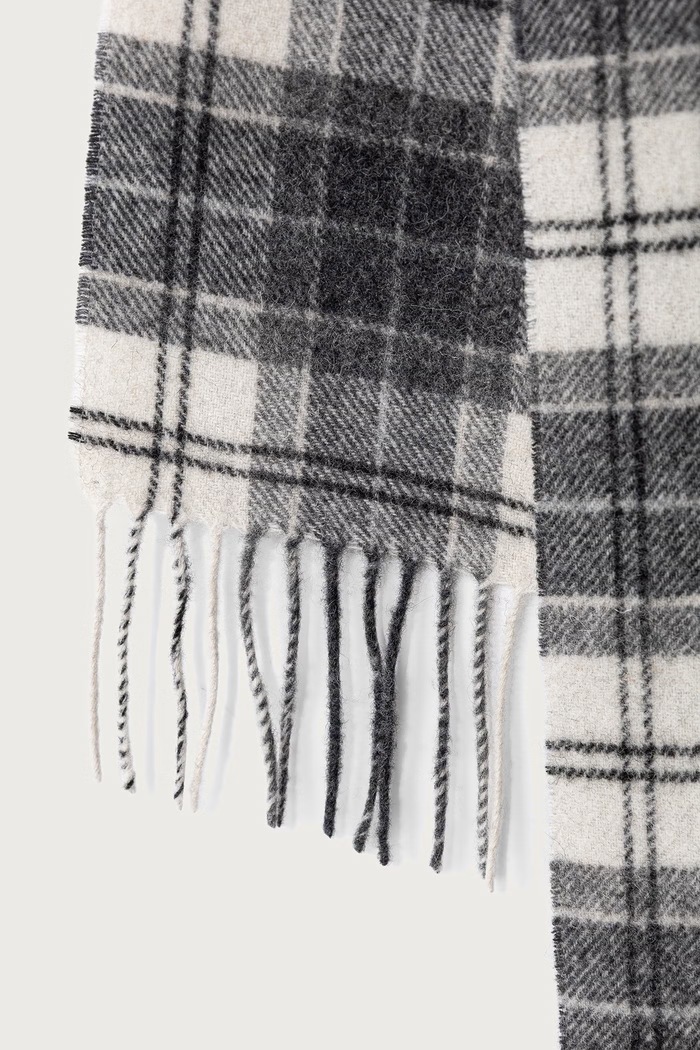 Barbour szalik wełniany USC0001 szary AA00