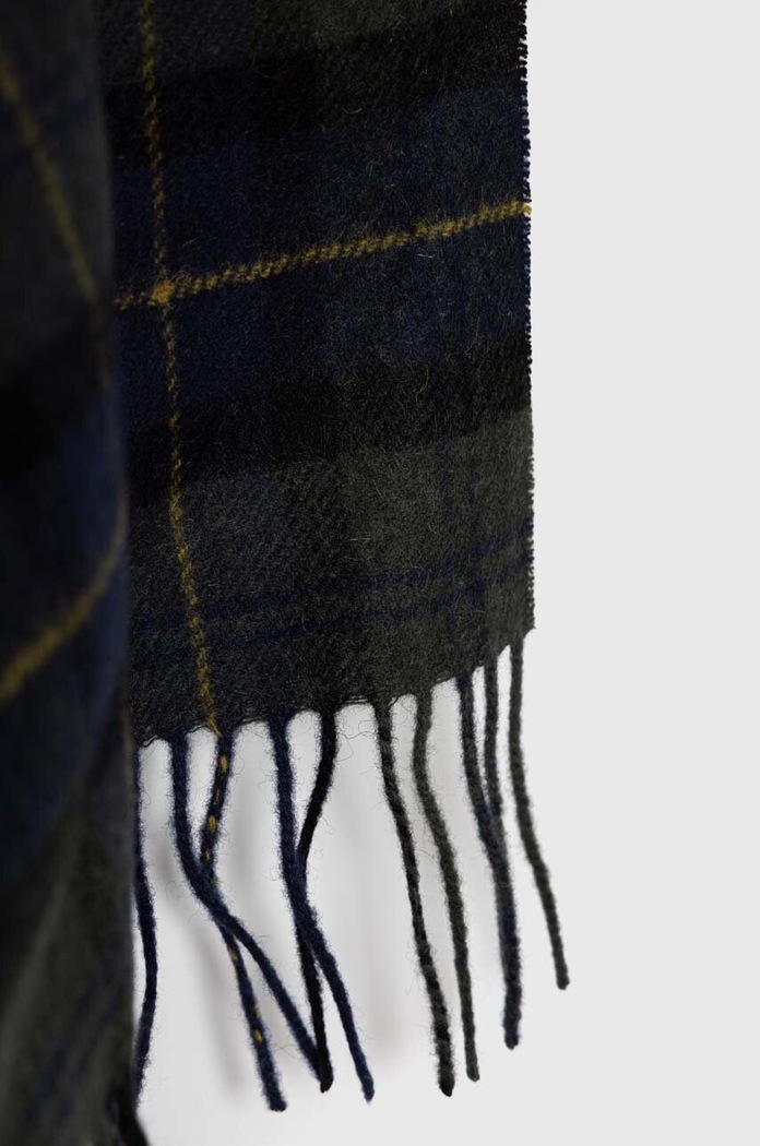 Barbour eșarfă de lână USC0001 verde AA00