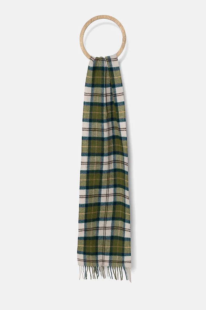 Barbour eșarfă de lână cu modele multicolor USC0001