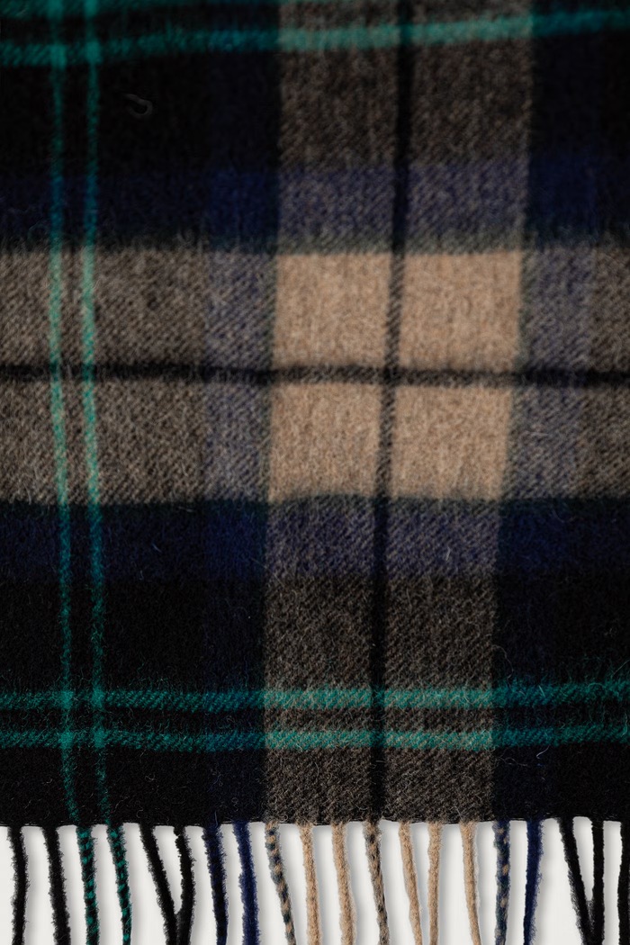 Barbour szalik wełniany USC0002 zielony AA00