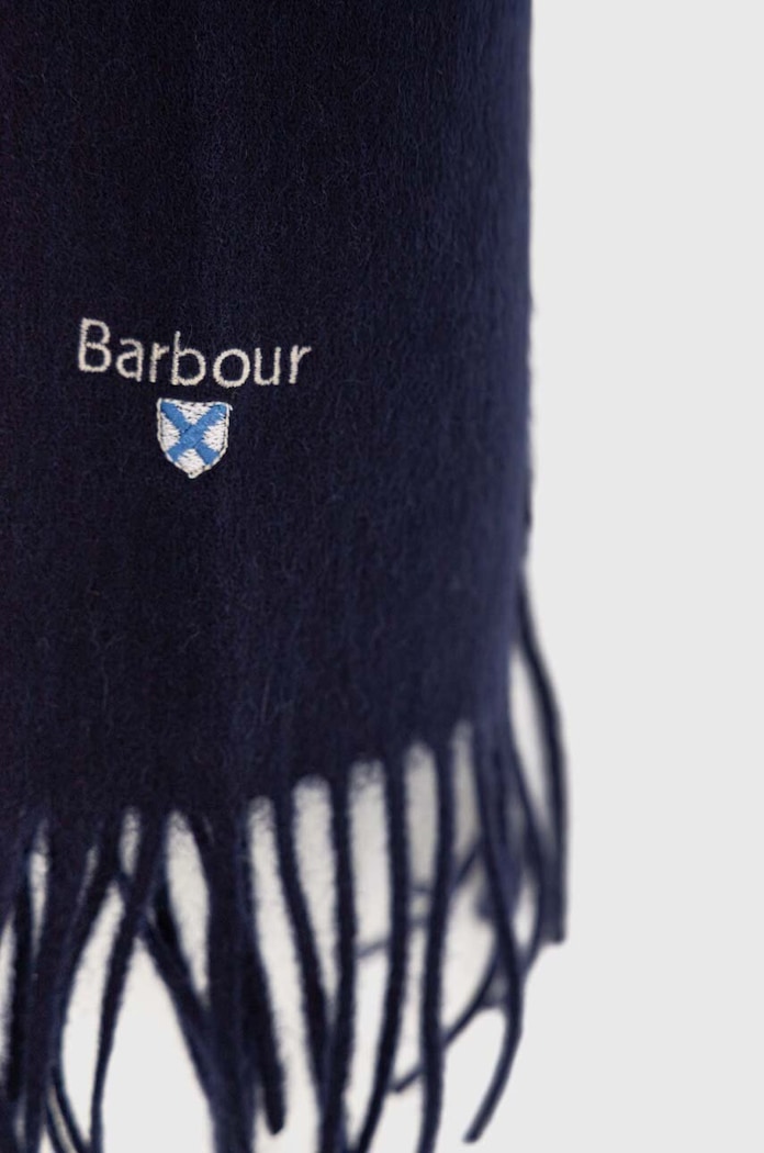 Шерстяной шарф Barbour USC0008 тёмно-синий AA00