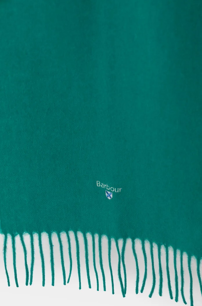 Barbour szalik wełniany USC0008 zielony AA00