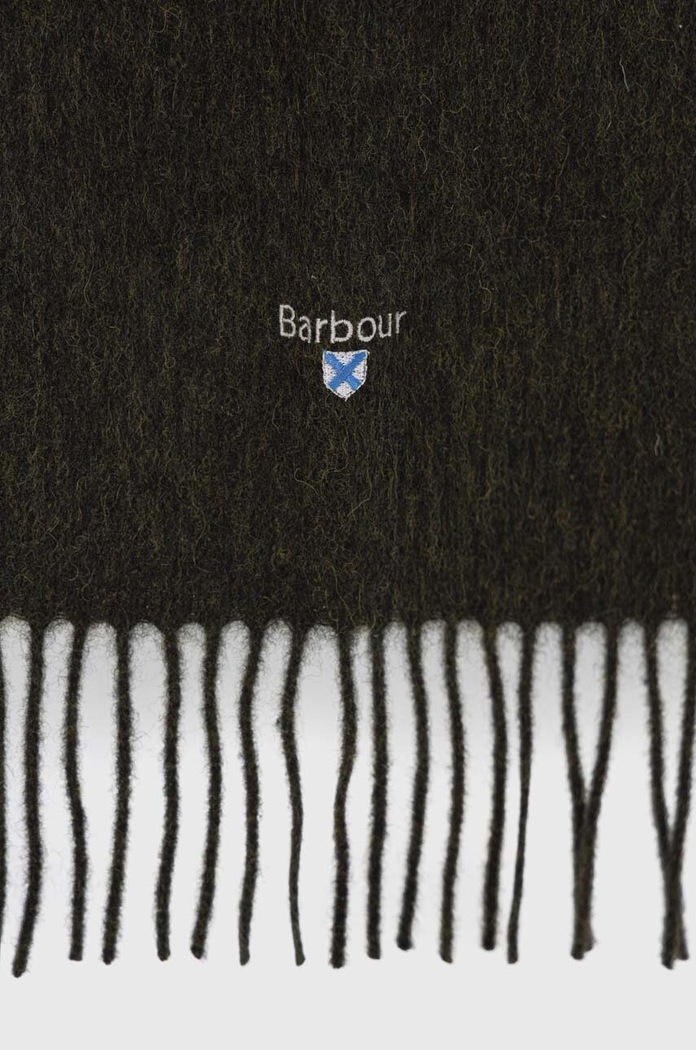 Вълнен шал Barbour USC0008 зелен AA00
