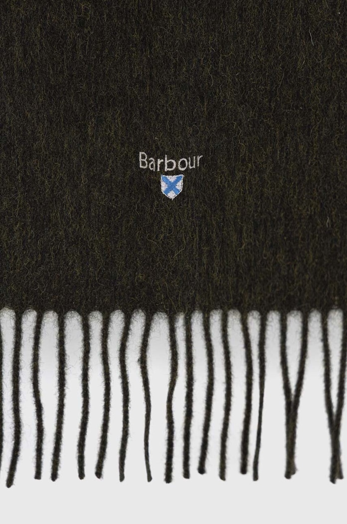 Вълнен шал Barbour USC0008 зелен AA00