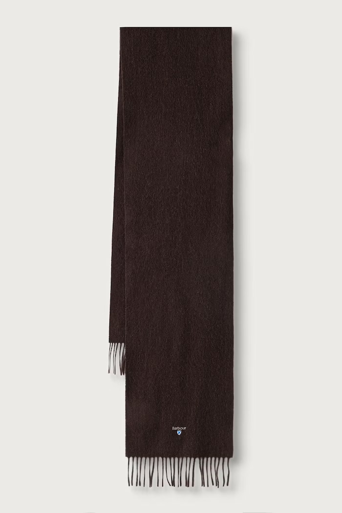 Barbour szalik wełniany brązowy USC0008