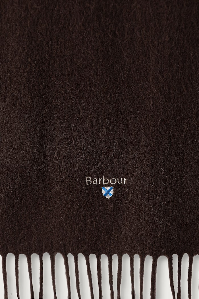 Barbour szalik wełniany USC0008 brązowy AA00