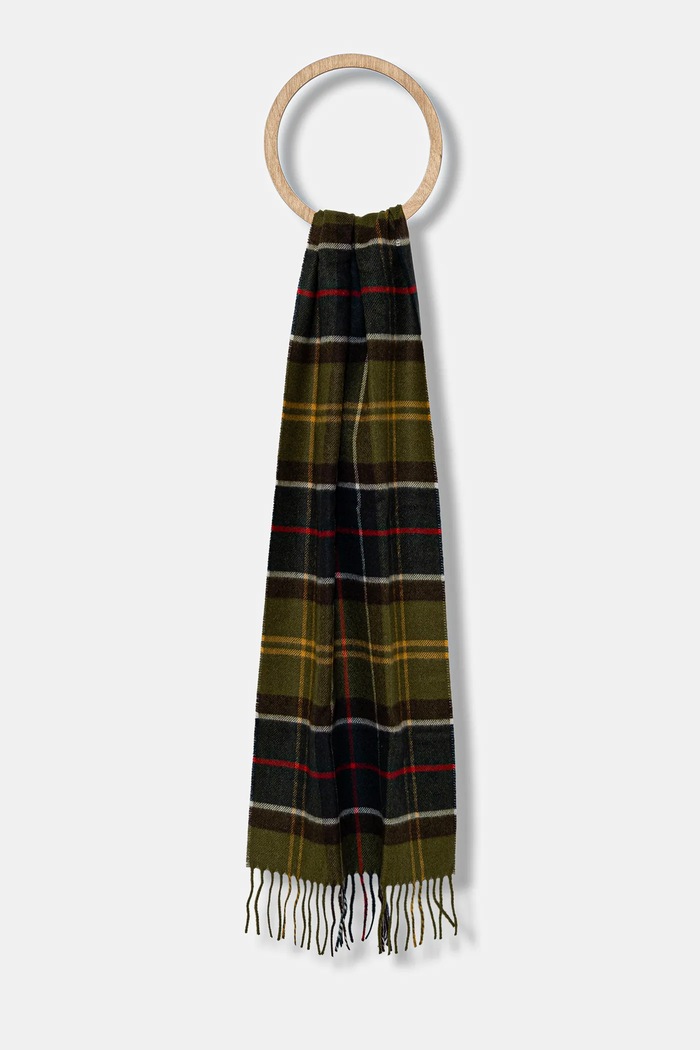 Barbour Fular cu amestec de lână Yaxley verde USC0324