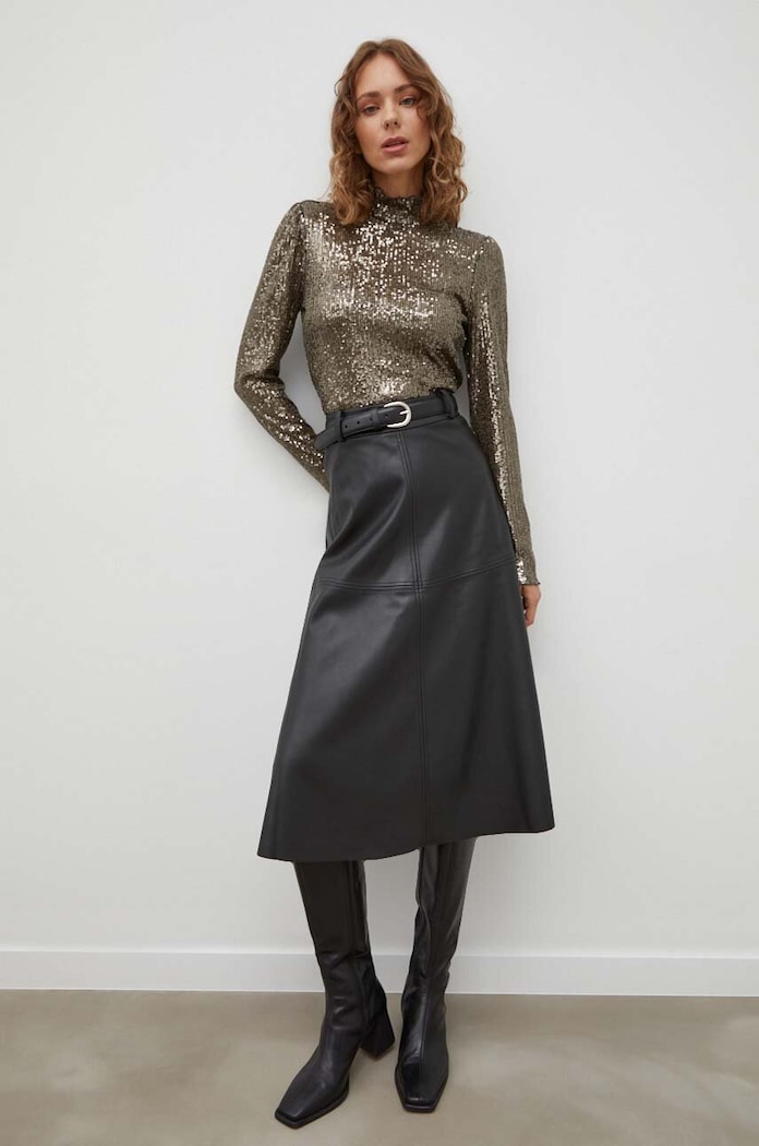 Sukně Bruuns Bazaar midi černá BBW3073N