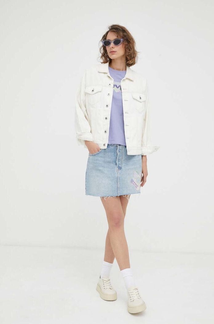 Levi's fustă din denim A4694.0015 albastru AW23