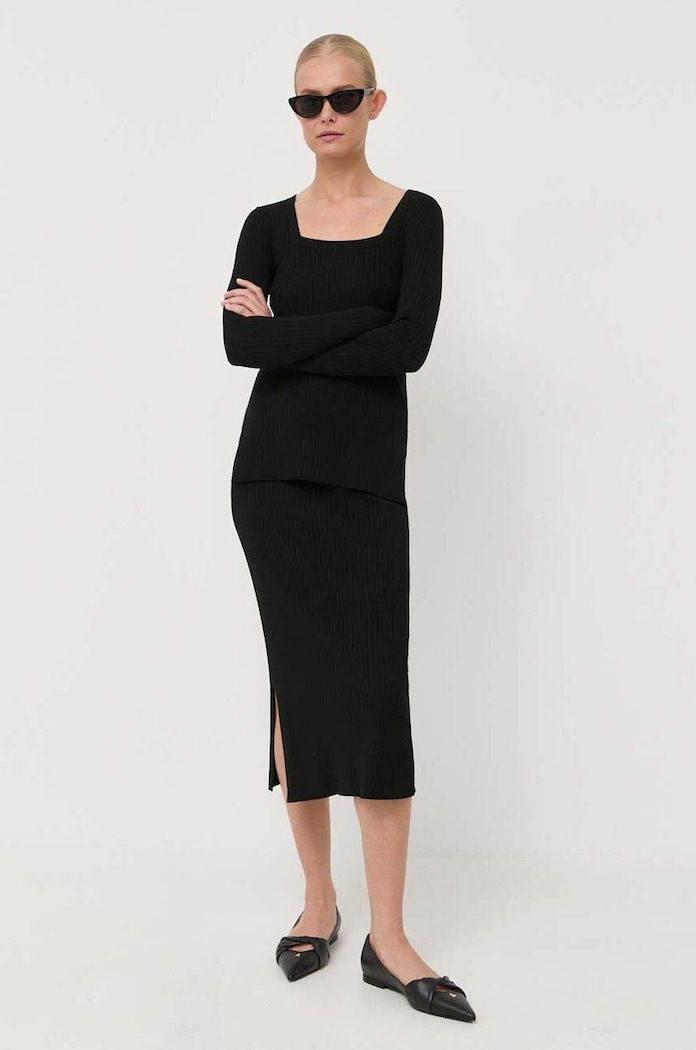 Max Mara Leisure spódnica 2333060134600 czarny AW23