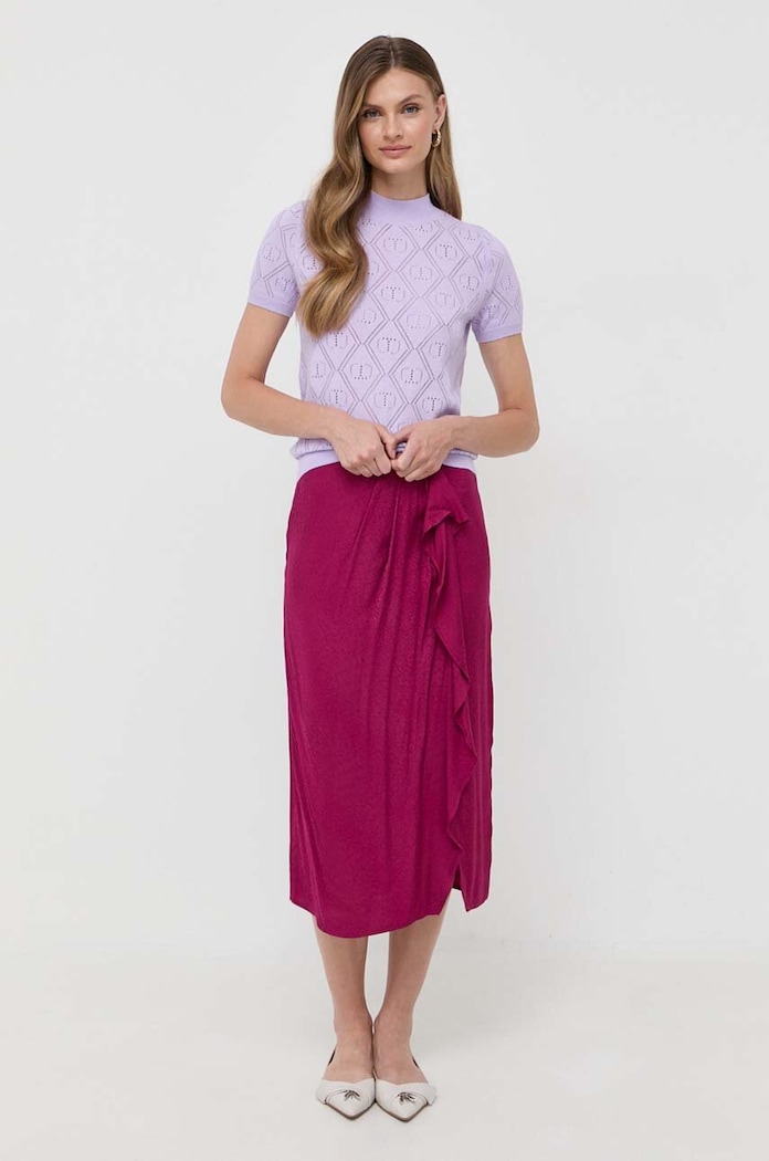 Suknja Twinset 232TP2581 ljubičasta AW23