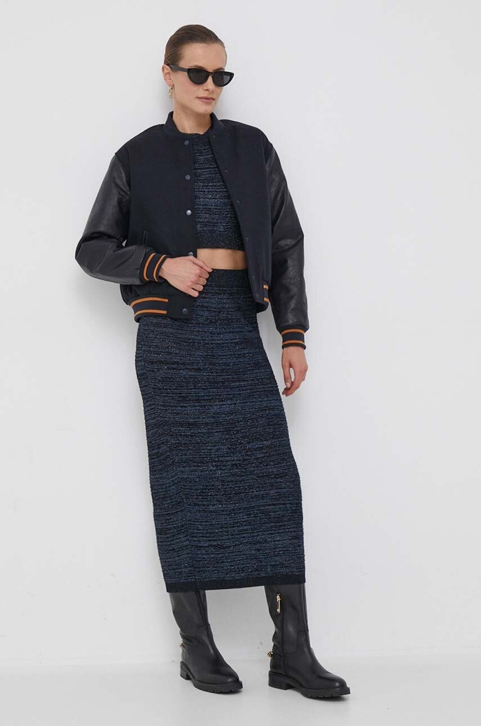 Φούστα Sisley 11PUM0007.903 σκούρο μπλε AW23