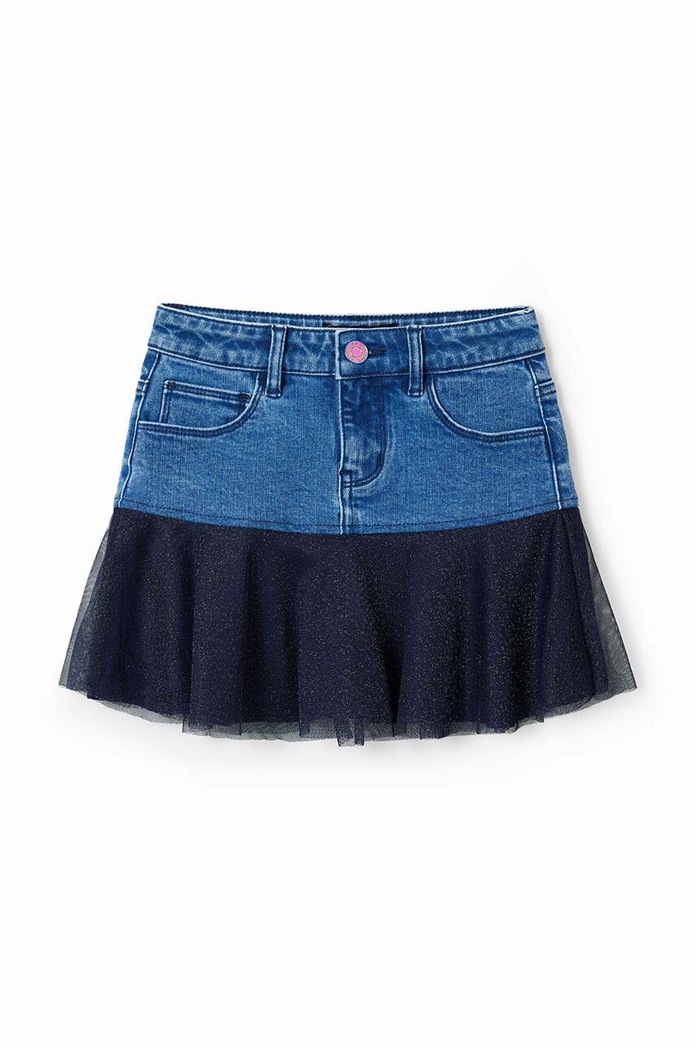 Desigual Fustă din denim 23WGFD05 albastru AW23