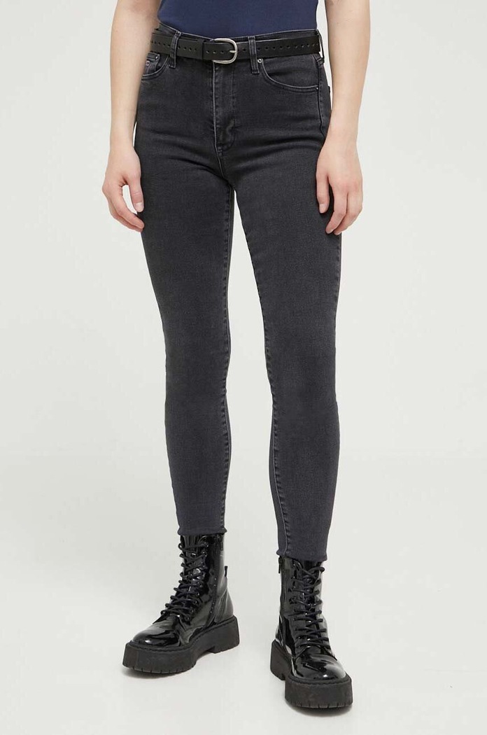 Kavbojke Tommy Jeans črna DW0DW16001