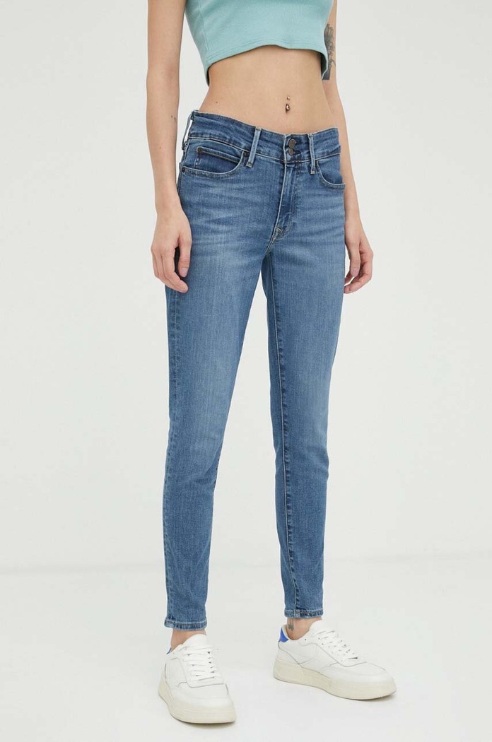Levi's Jeansi 711 Double Button albastru A6215.0002