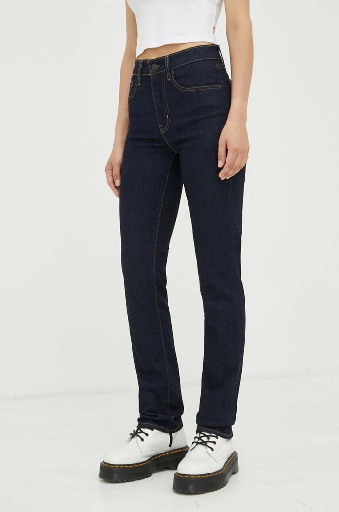 Kavbojke Levi's 724 HIGH RISE STRAIGHT Prijazno od planeta mornarsko modra 18883.0227