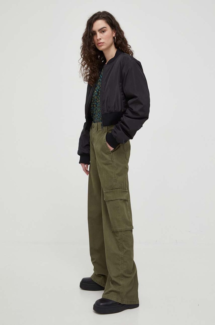 Levi's spodnie bawełniane BAGGY CARGO bawełna zielony A6077.0004