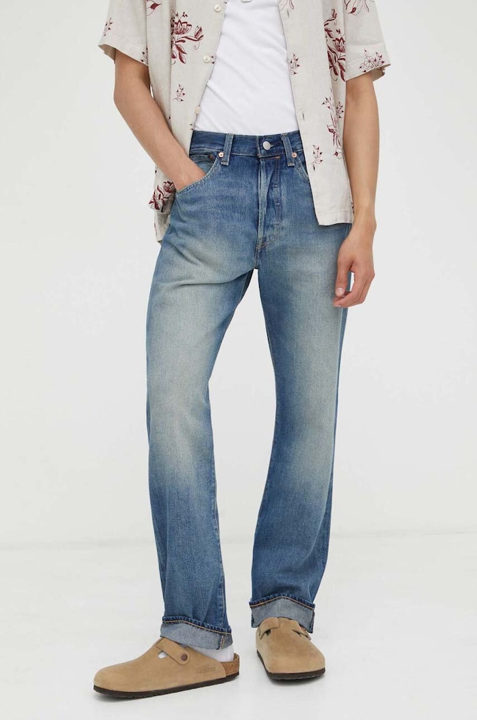 Levi's blugi din bumbac 501 albastru 00501.3412