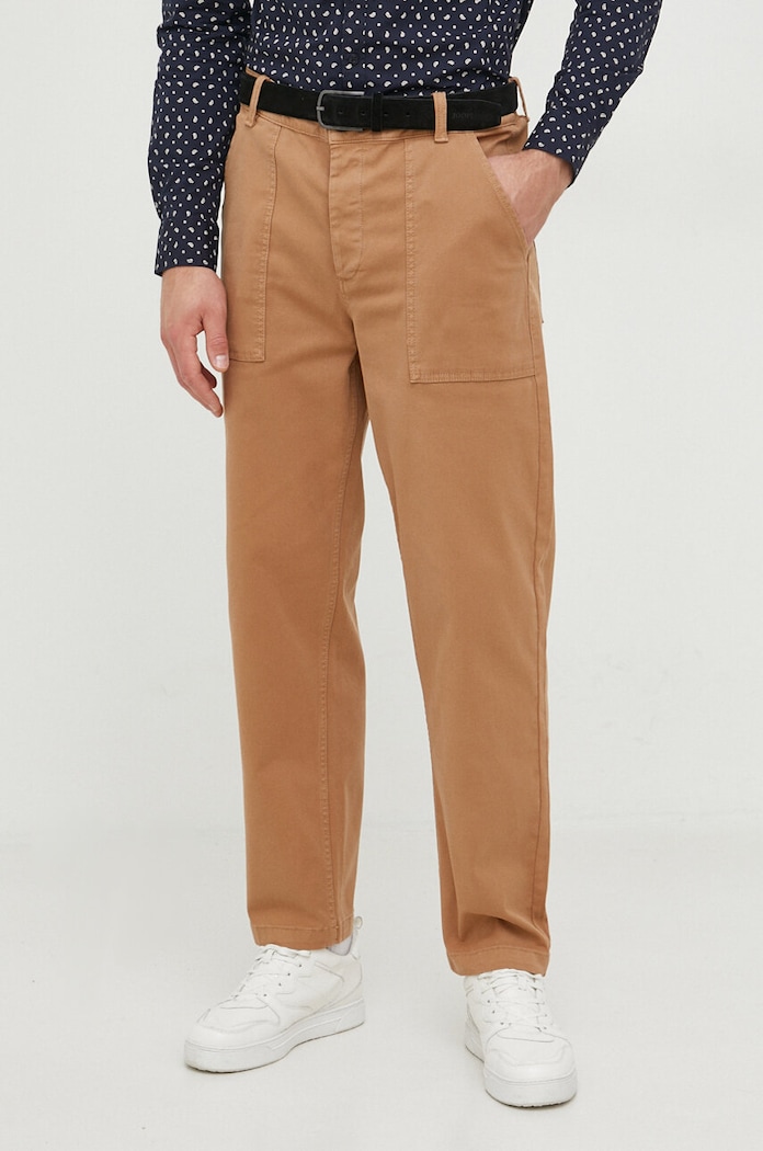 Παντελόνι United Colors of Benetton με ελαστάν μπεζ 43QFUF02J.94A