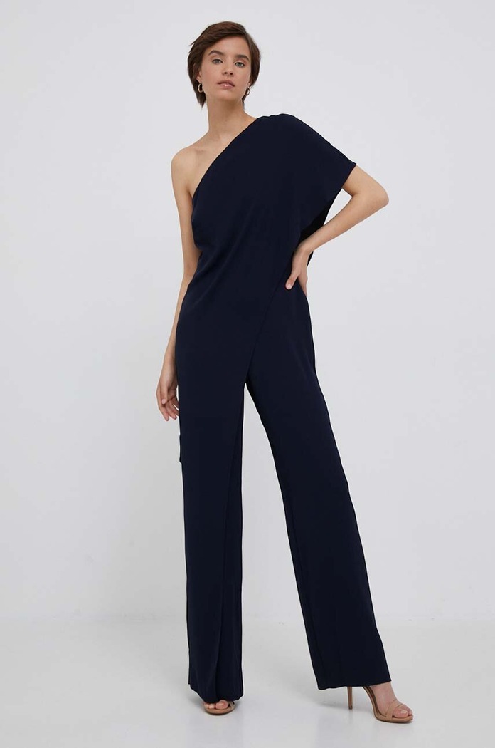 Lauren Ralph Lauren kombinezon tkanina granatowy 253909456