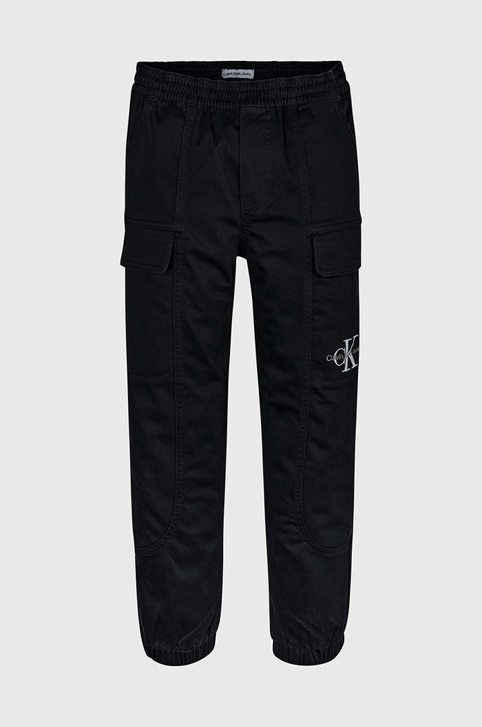 Calvin Klein Jeans spodnie dziecięce IB0IB01675.9BYX czarny AW23