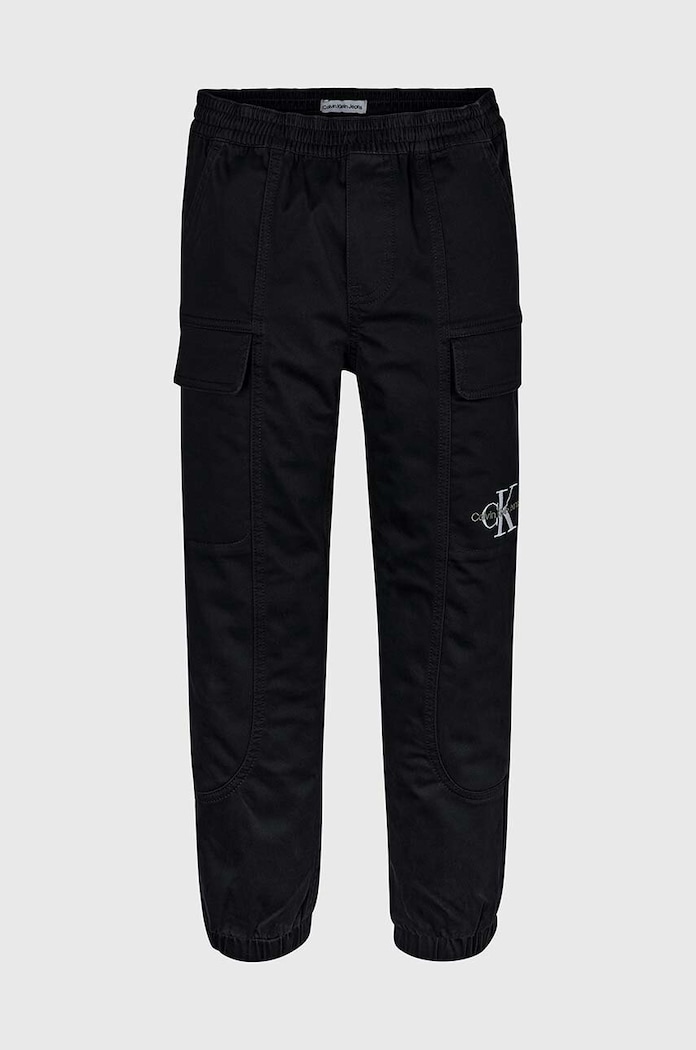 Calvin Klein Jeans spodnie dziecięce IB0IB01675.9BYX czarny AW23