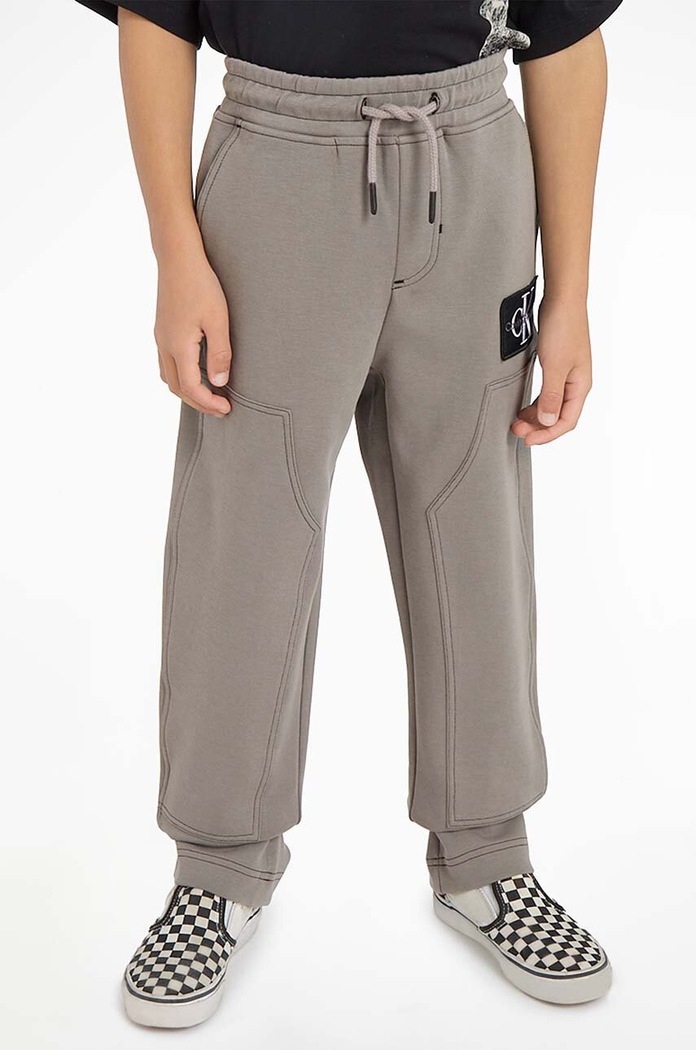 Παιδικό φούτερ Calvin Klein Jeans με ελαστάν γκρί IB0IB01769.9BYX