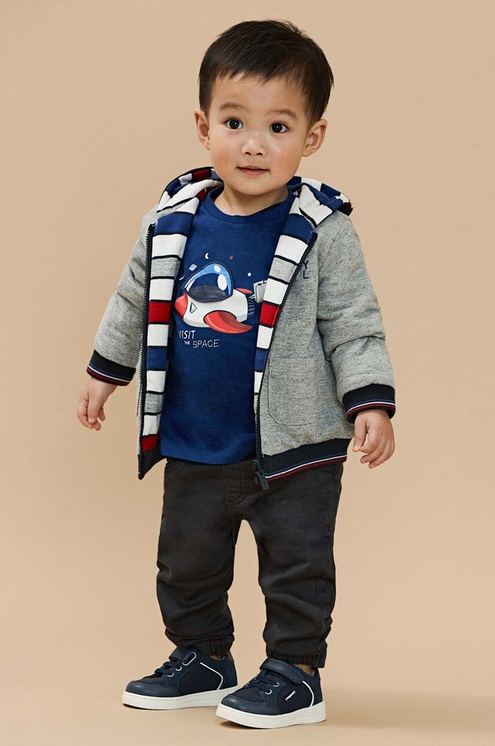 Mayoral spodnie dresowe niemowlęce jogger z elastanem szary 2533.3D.Baby.9BYX