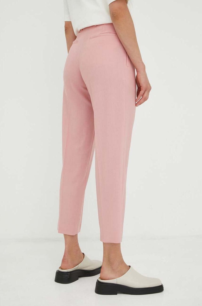 PS Paul Smith spodnie wełniane W2R.207T.L30408 różowy AW23