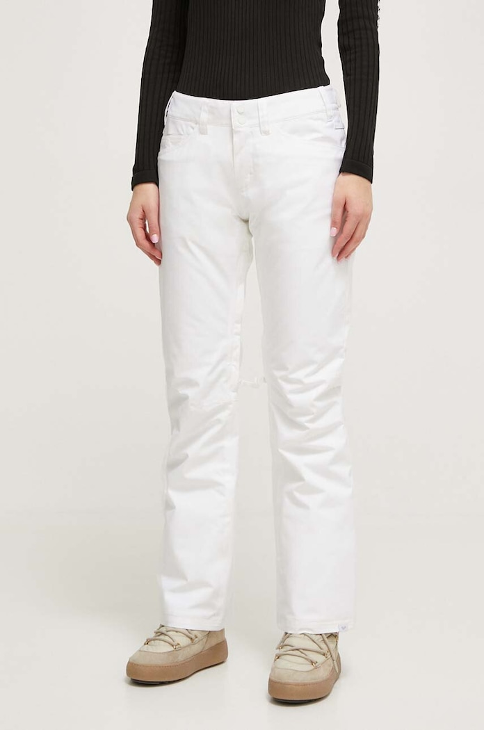 Roxy pantaloni Backyard panza alb ERJTP03238