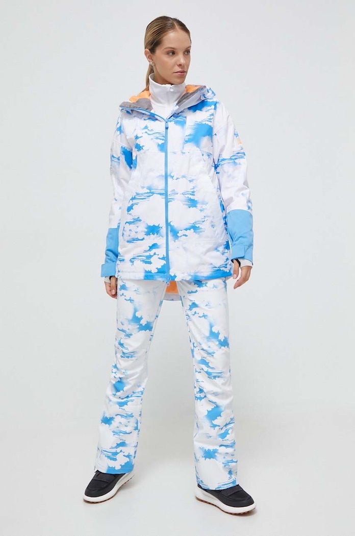 Roxy pantaloni x Chloe Kim ERJTP03222 alb AW23
