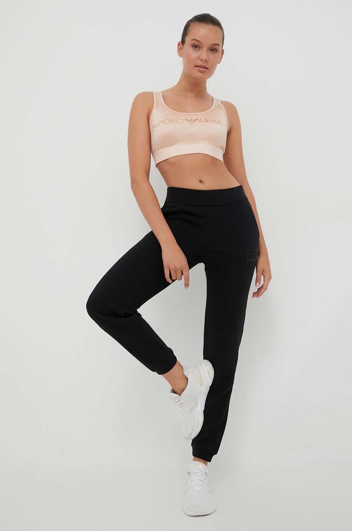 EA7 Emporio Armani melegítőnadrág sima fekete 6RTP70.TJRRZ