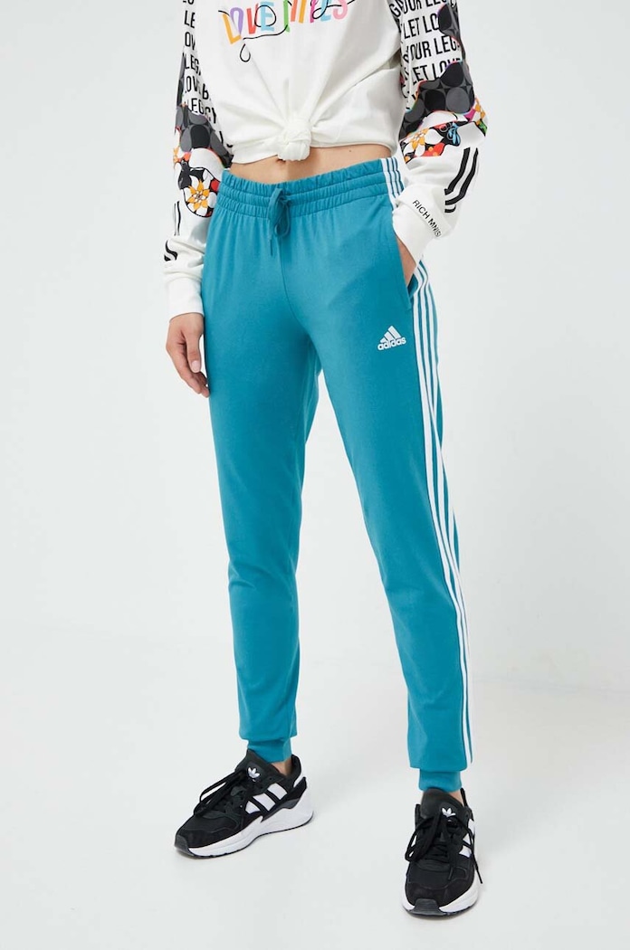 adidas pantaloni de trening tricotaj turcoaz IM2805