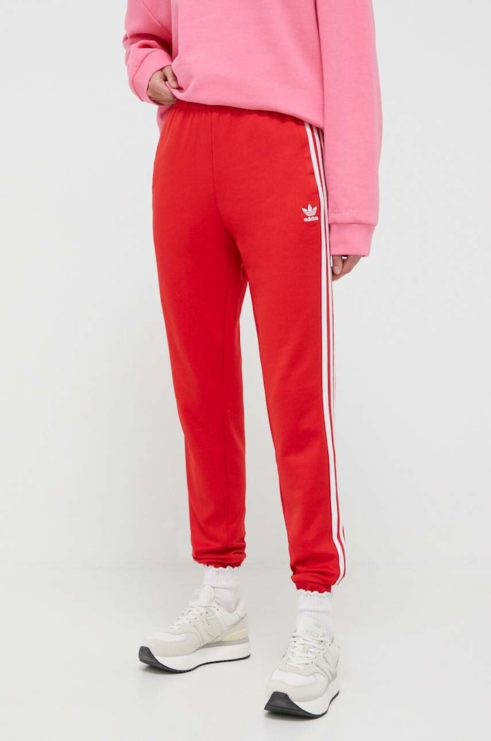 Спортен панталон adidas Originals еластичен червен IK3858