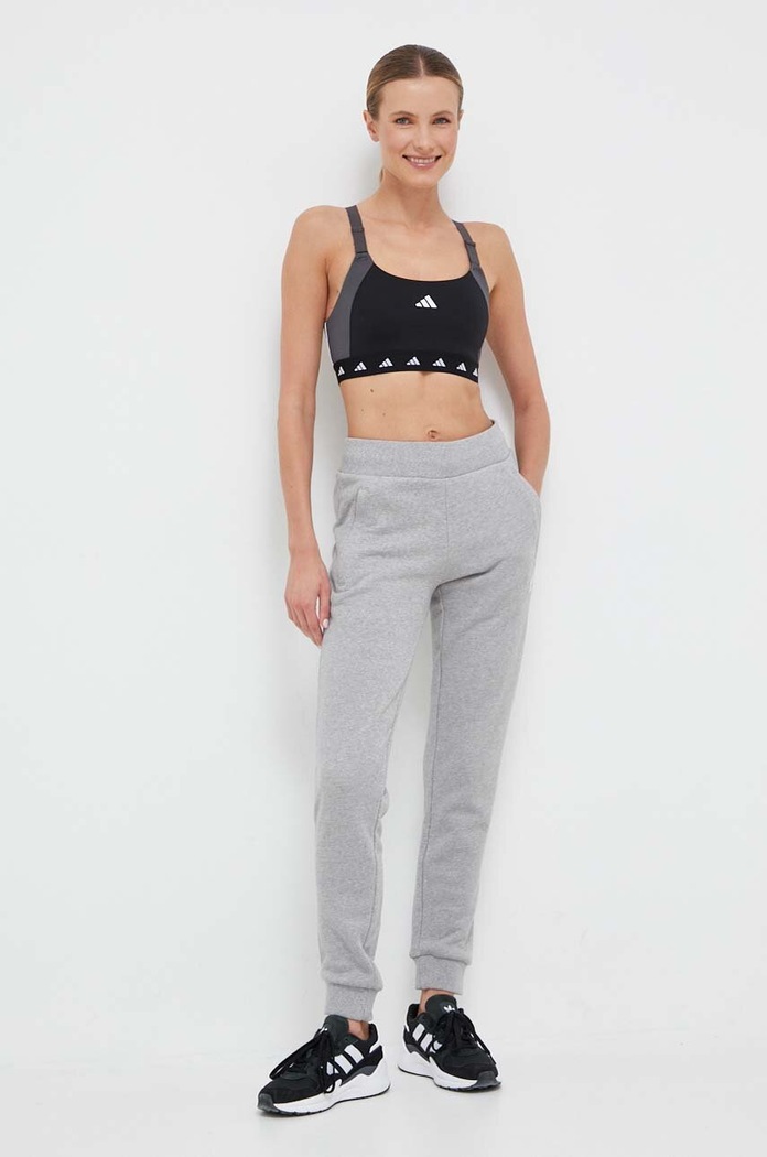 adidas Originals pantaloni de trening din bumbac IJ9840 gri SS24