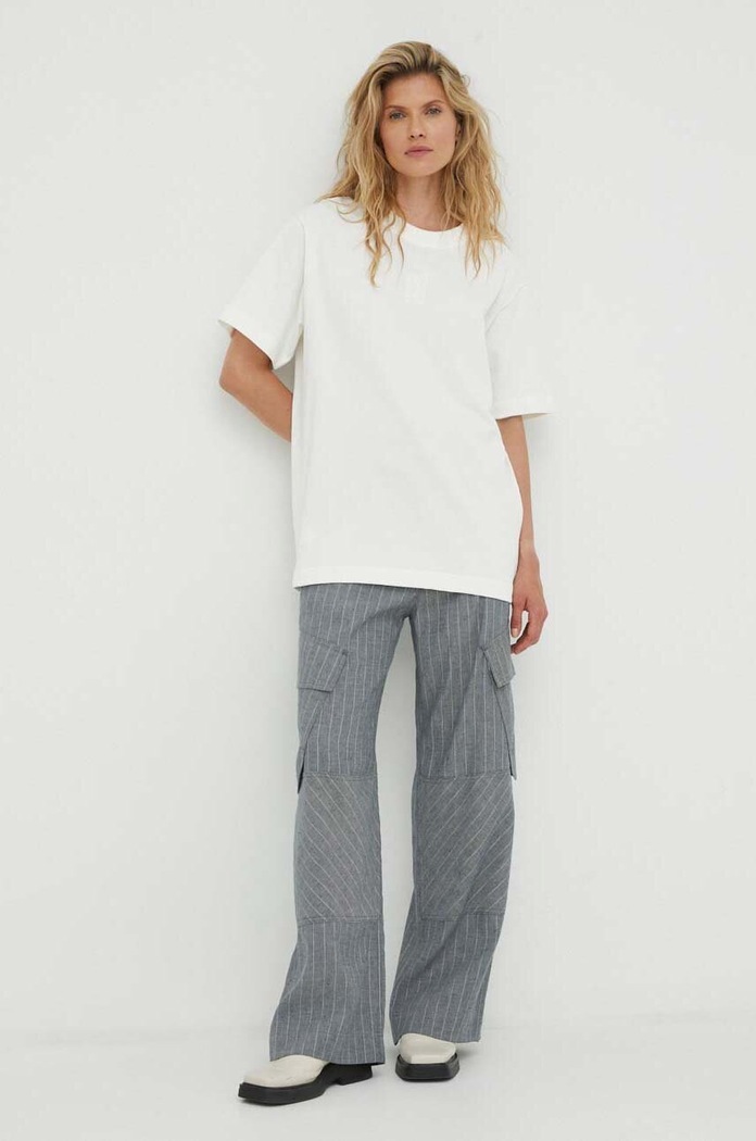 Lanene hlače Day Birger et Mikkelsen Fred DAY65242622 siva AW23