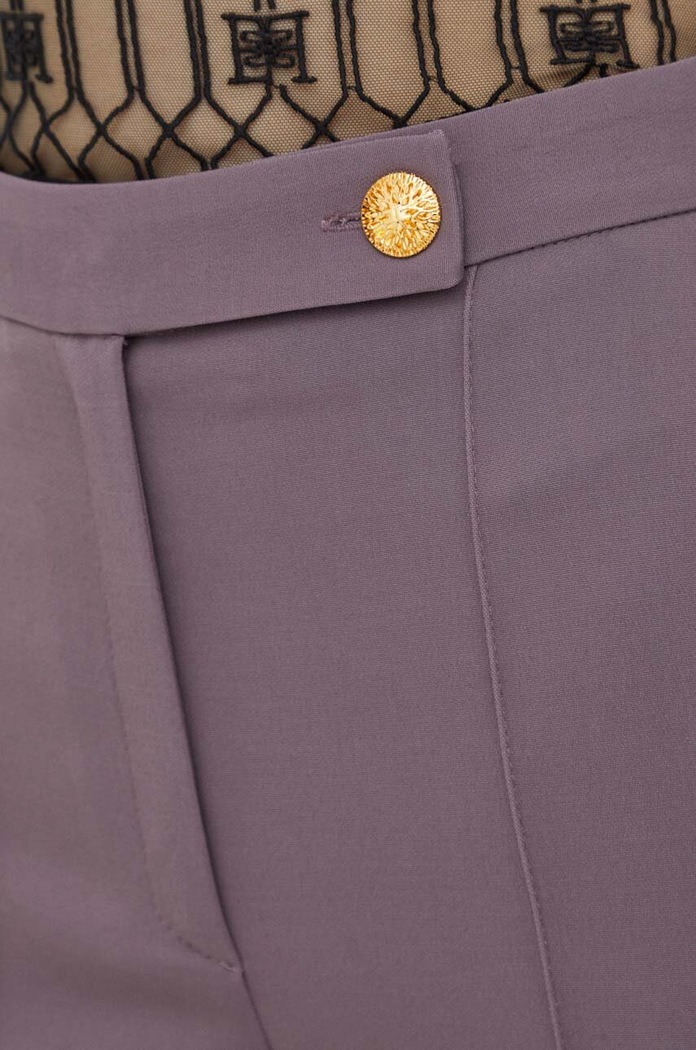 Nohavice Elisabetta Franchi fialová PA02337E2