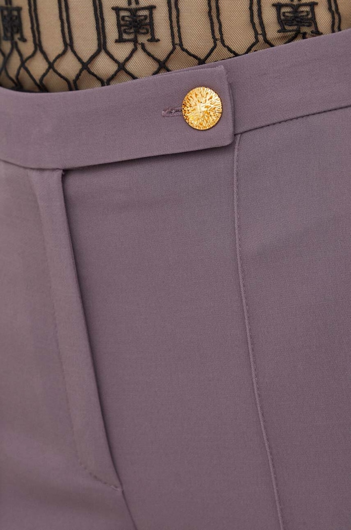 Nohavice Elisabetta Franchi fialová PA02337E2