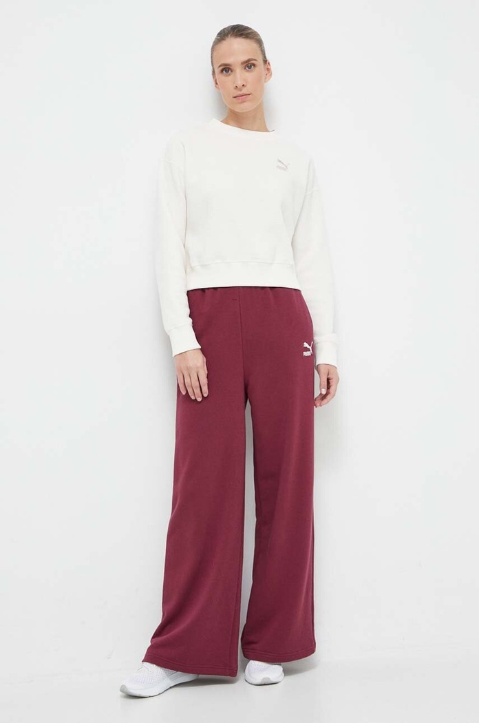 Puma Pantaloni de trening 621411 burgundia AW23