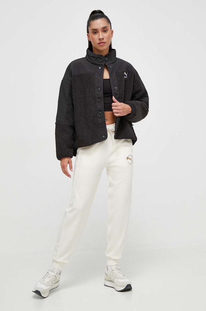 Puma pantaloni de trening 676069 bej AW23