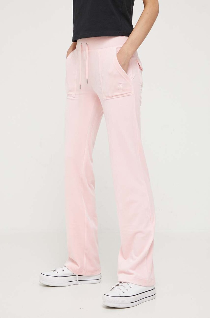 Spodnji del trenirke Juicy Couture Del Ray Z elastanom roza JCAP180.121