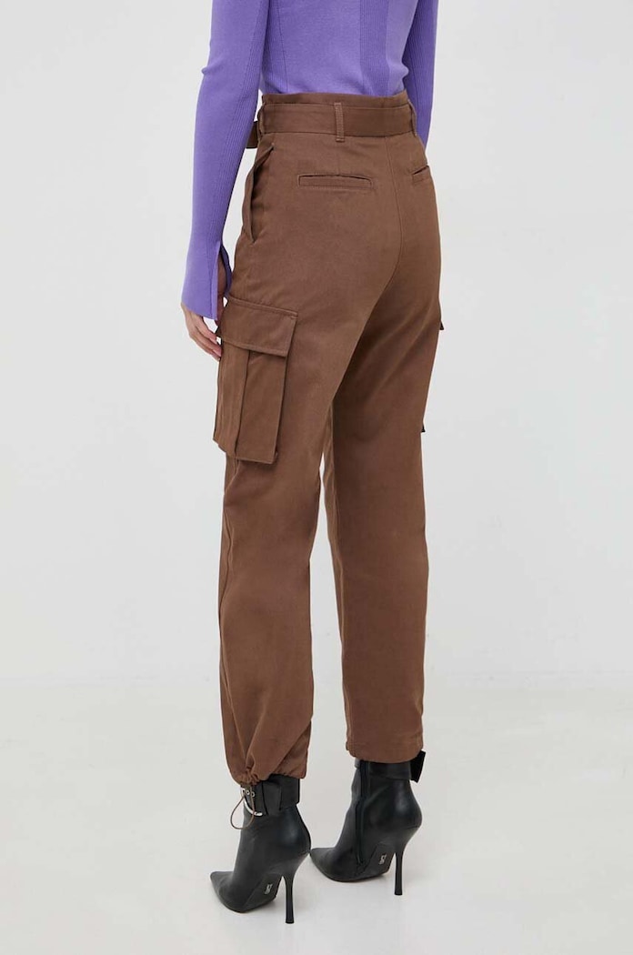 Îmbrăcăminte Pinko pantaloni de bumbac 102196.A1BB maro