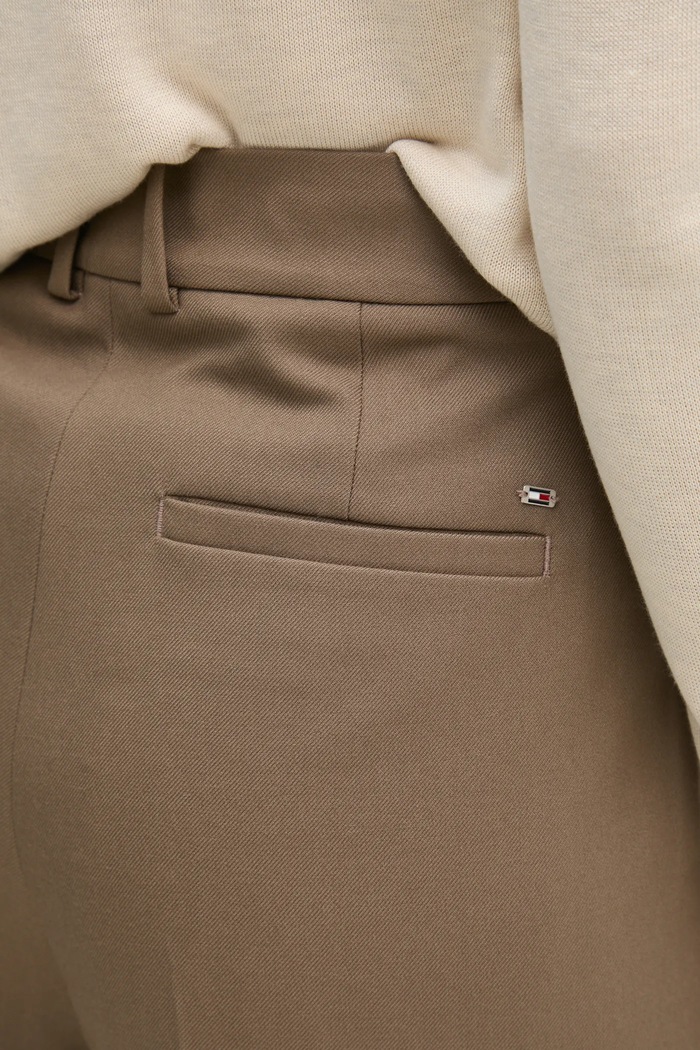 Kalhoty Tommy Hilfiger hnědá WW0WW39725