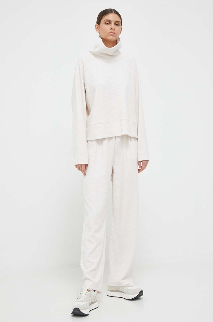 Dkny spodnie dresowe DP3P3286 beżowy AW23