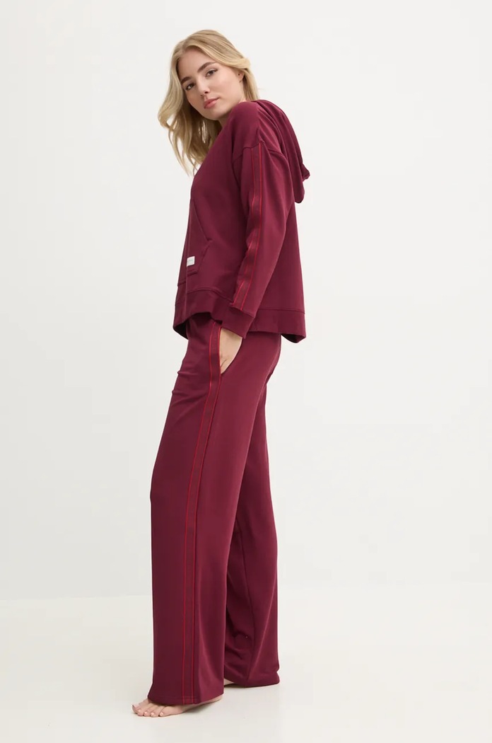 Kalhoty Tommy Hilfiger nášivka burgundské UW0UW04771