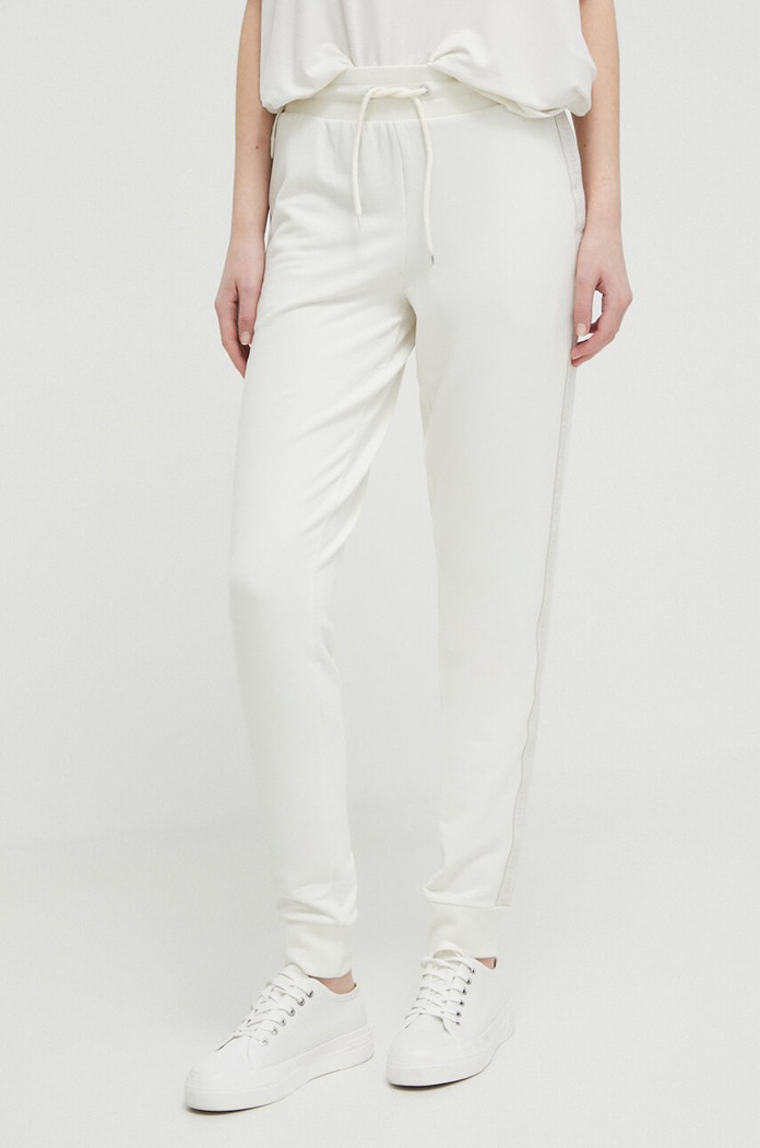 Homewear hlače Tommy Hilfiger bez uzorka bež UW0UW04785