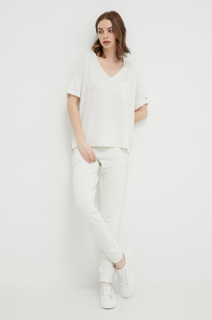 Homewear hlače Tommy Hilfiger UW0UW04785 bež SS24