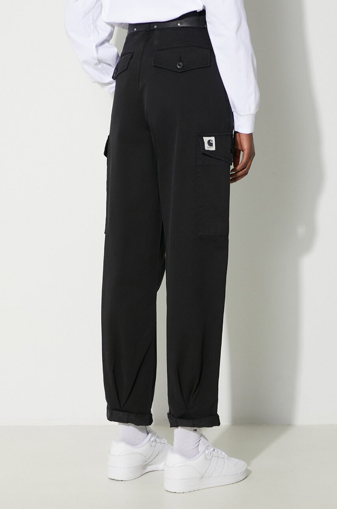 Ρούχα Βαμβακερό παντελόνι Carhartt WIP I029789.89GD μαύρο